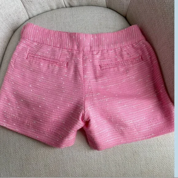Lilly Pulitzer Sloane Shorts Sparkle Pink Swirly Boucle Tweed Size 00 Like New - Picture 10 of 15